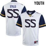 Youth West Virginia Mountaineers NCAA #55 Dante Stills White Authentic Nike Stitched College Football Jersey MH15W58JY